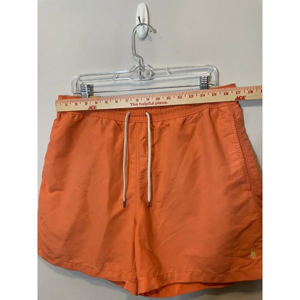 Polo Ralph Lauren Orange Swim Trunks Beachwear Summer Men's Size XL Drawstring‎